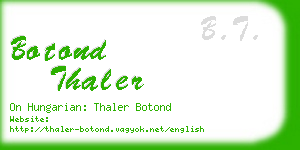 botond thaler business card